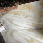 3D Marble Sheet | White and Gold 3D Design - Image 3